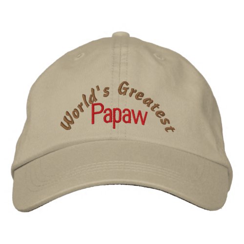 Worlds Greatest Papaw Embroidered Baseball Cap