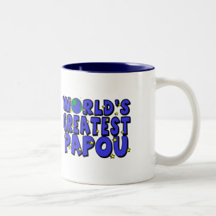 World's Greatest Papou Two-Tone Coffee Mug
