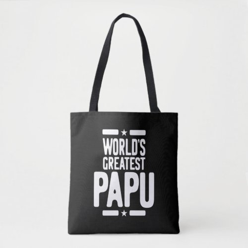 Worlds Greatest Papu Father Gift Tote Bag