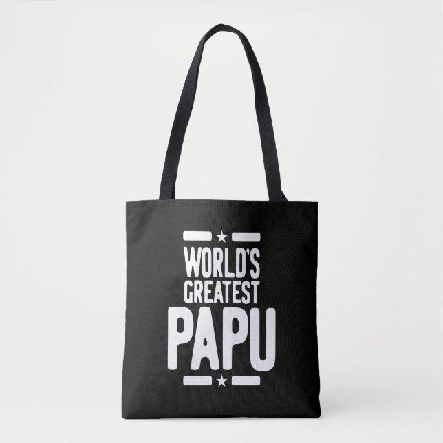 World's Greatest Papu Father Gift Tote Bag (Front)