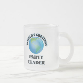 World's Greatest Party Leader Frosted Glass Coffee Mug