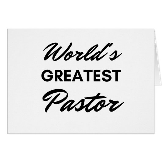 World's Greatest Pastor bl Cards (Front Horizontal)