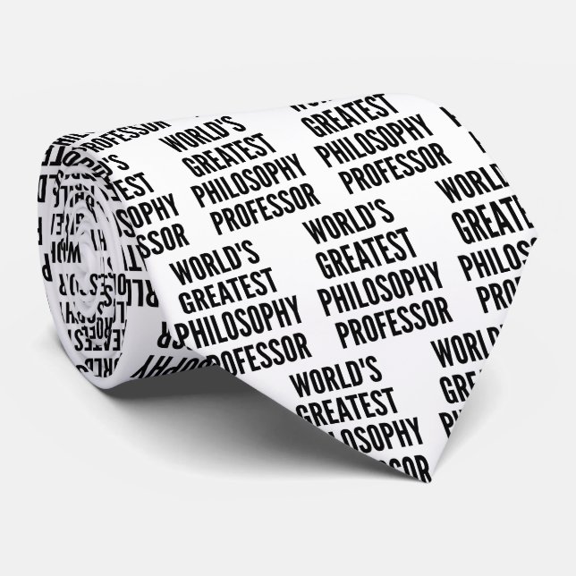 Worlds Greatest Philosophy Professor Neck Tie (Rolled)
