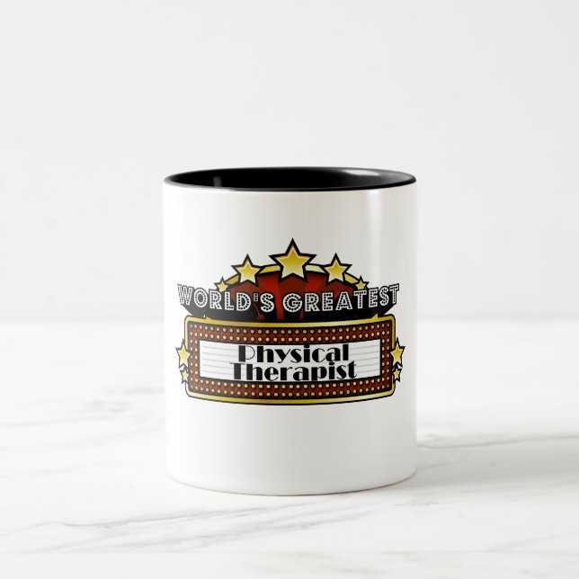 World's Greatest Physical Therapist Two-Tone Coffee Mug (Center)