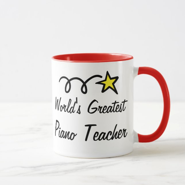 World's Greatest Piano Teacher - Coffee Mug gift (Right)