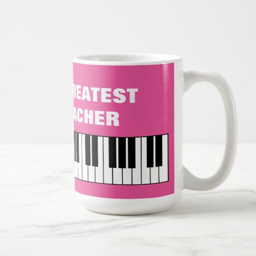Worlds Greatest Piano Teacher oversized jumbo mug