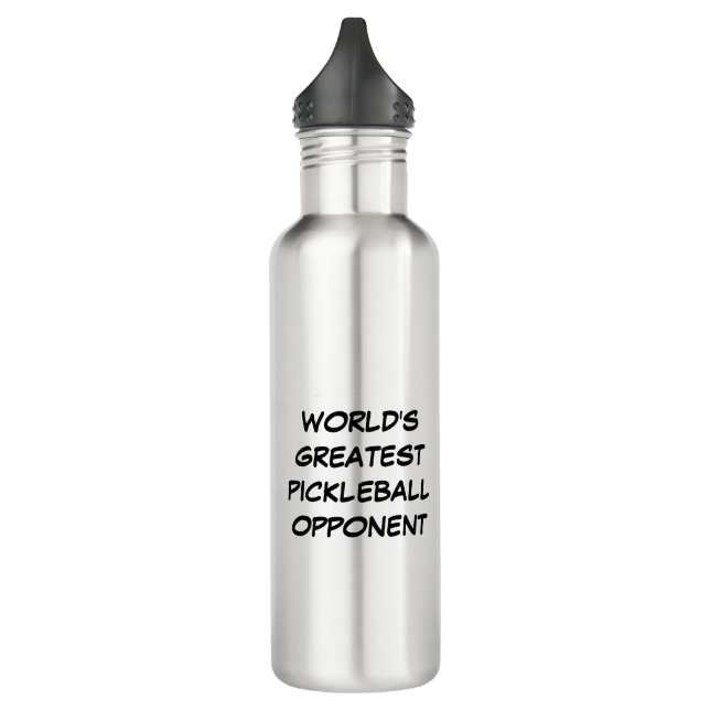 World's Greatest Pickleball Opponent   Stainless Steel Water Bottle (Left)