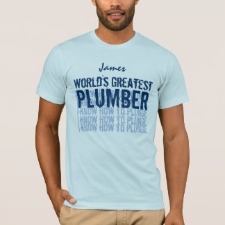 World's Greatest PLUMBER V13 PALE BLUE T-Shirt