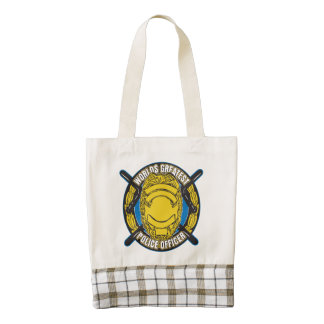 Worlds Greatest Police Officer Zazzle HEART Tote Bag