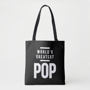 World's Greatest Pop   Father Grandpa Gift Tote Bag