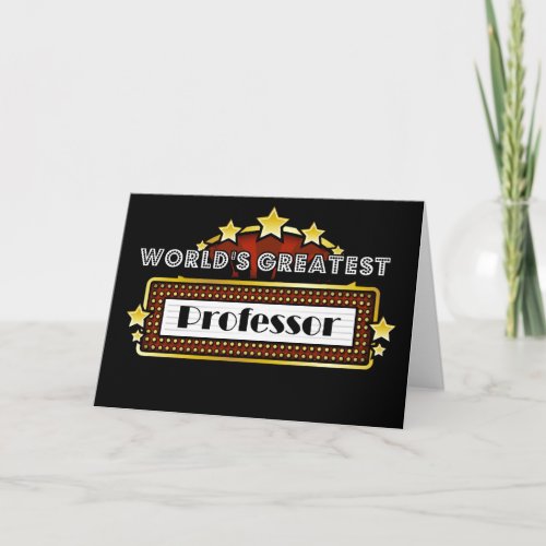 Worlds Greatest Professor Card