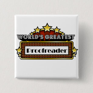 World's Greatest Proofreader Button