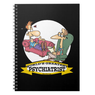 WORLDS GREATEST PSYCHIATRIST CARTOON NOTEBOOK