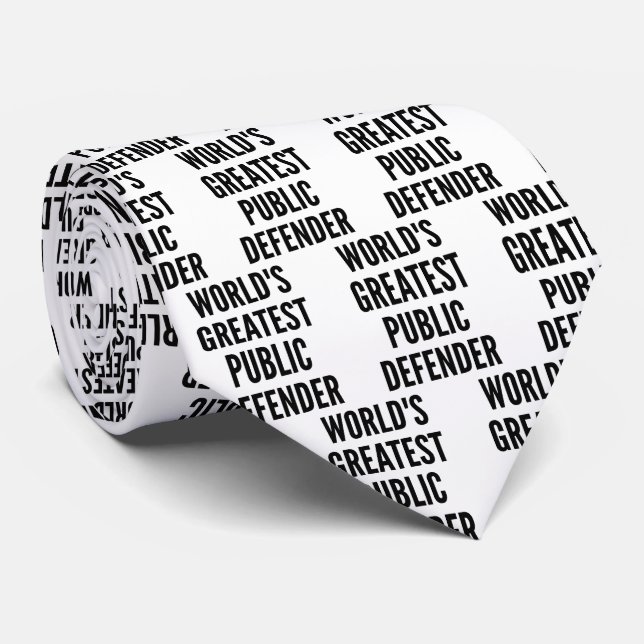 Worlds Greatest Public Defender Neck Tie (Rolled)