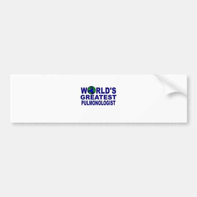 World's Greatest Pulmonologist Bumper Sticker (Front)