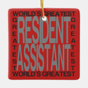 Worlds Greatest Resident Assistant Ceramic Ornament