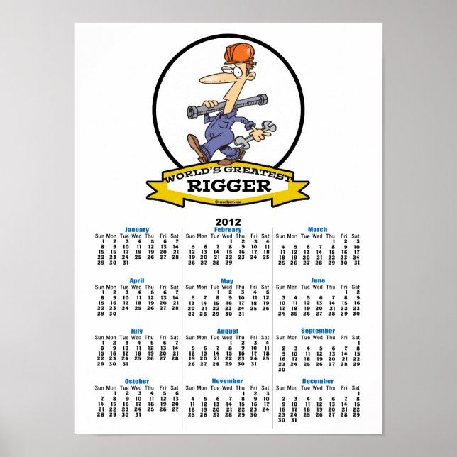 WORLDS GREATEST RIGGER MEN CARTOON POSTER (Front)