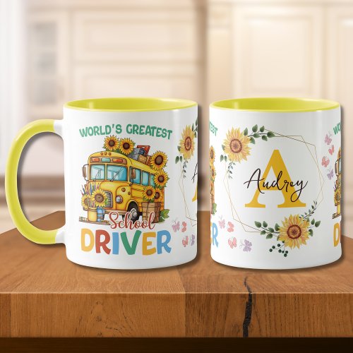 Worlds Greatest School Bus Driver Personalized Mug