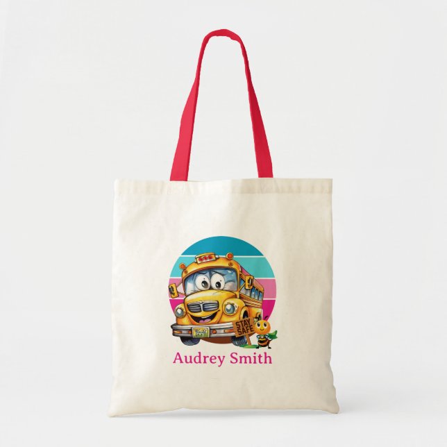 World's Greatest School Bus Driver Personalized Tote Bag (Front)