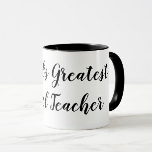 World's greatest school teacher coffee mug