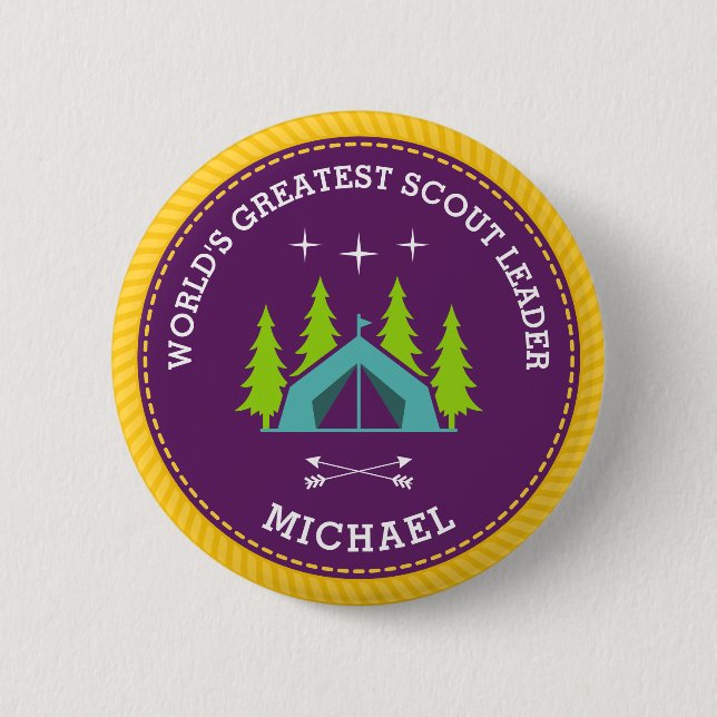 World's Greatest Scout Leader Button (Front)