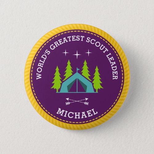 Worlds Greatest Scout Leader Button