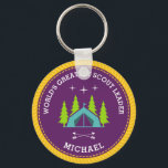 World's Greatest Scout Leader Keychain<br><div class="desc">Show some appeciation for your scout leader with this personalised camping themed design. Customise any of the text to suit your needs!</div>
