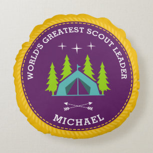 World's Greatest Scout Leader Round Pillow