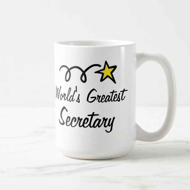 World's Greatest Secretary - Coffee Mug gift (Right)