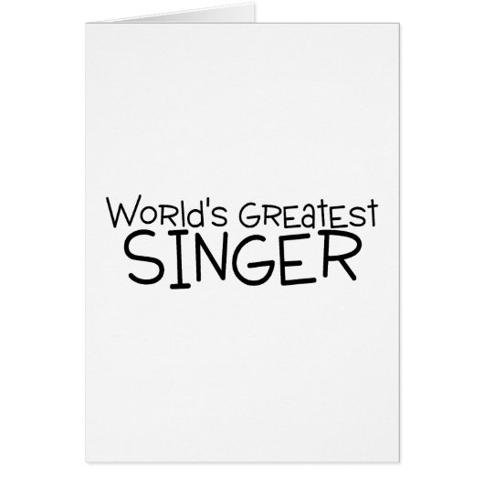 Worlds Greatest Singer Cards (Front)