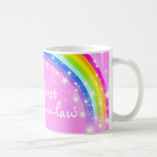 "World's greatest Sister-in-law" rainbow pink mug