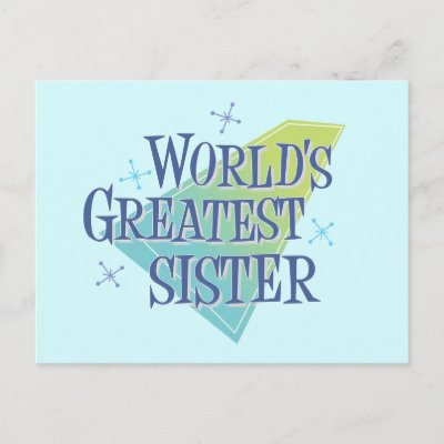 World's Greatest Sister Postcard