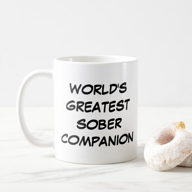 "World's Greatest Sober Companion" Mug (With Donut)