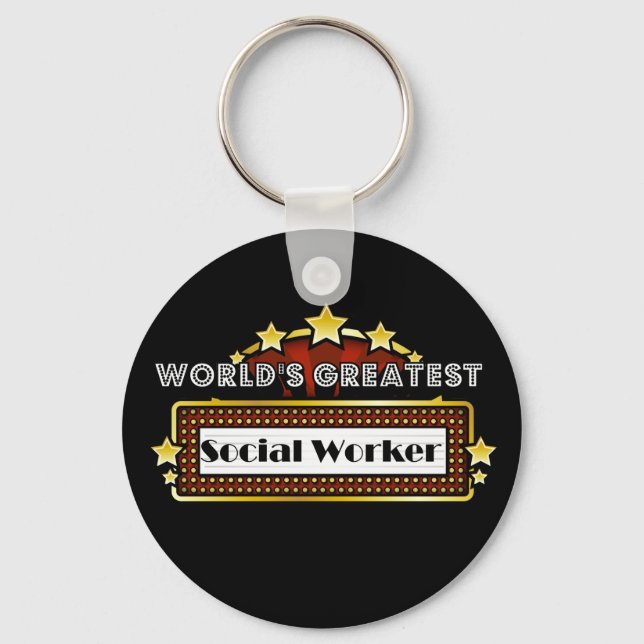 World's Greatest Social Worker Keychain (Front)