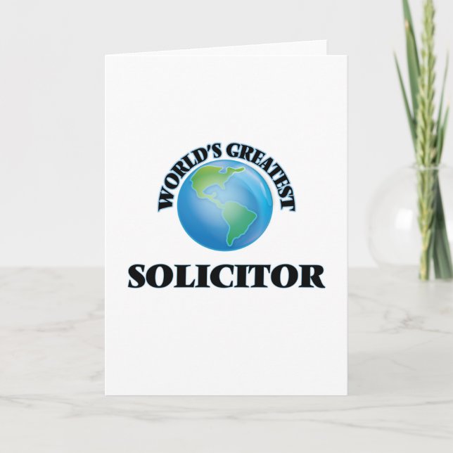 World's Greatest Solicitor Card (Front)