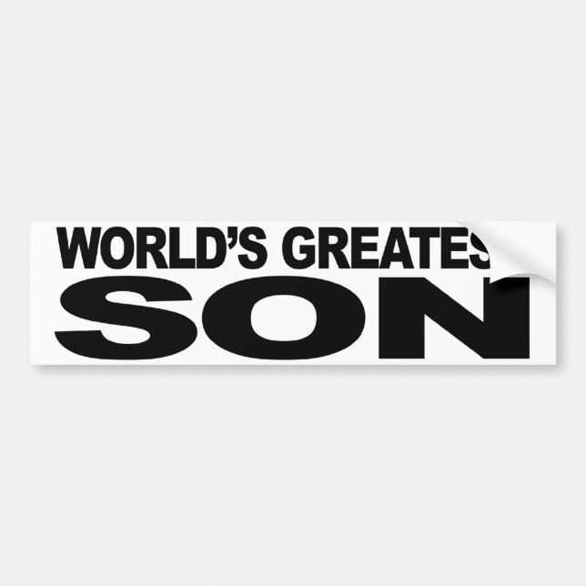 World's Greatest Son Bumper Sticker (Front)