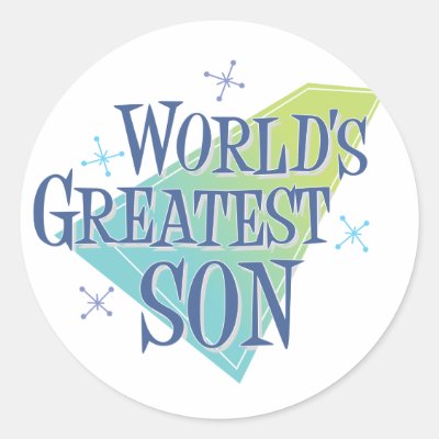 World&#39;s Greatest Son Classic Round Sticker