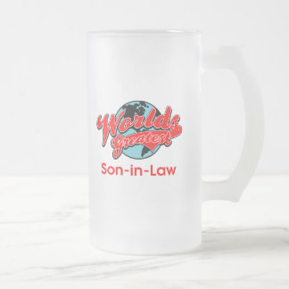 World's Greatest Son-in-Law Frosted Glass Beer Mug