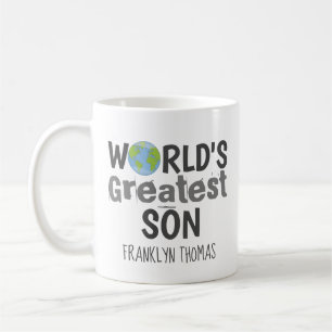 World's Greatest Son Modern Typography Coffee Mug