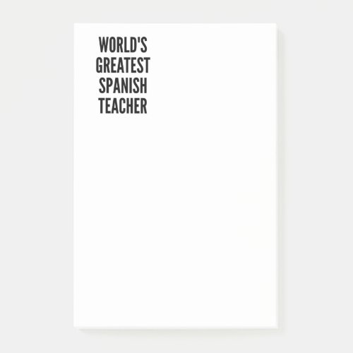 Worlds Greatest Spanish Teacher Post_it Notes