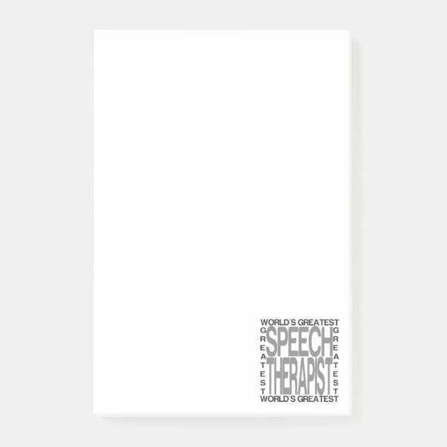 Worlds Greatest Speech Therapist Post-it Notes (Front)
