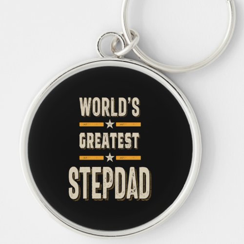 Worlds Greatest Step_Dad Funny Stepfather Gift Keychain