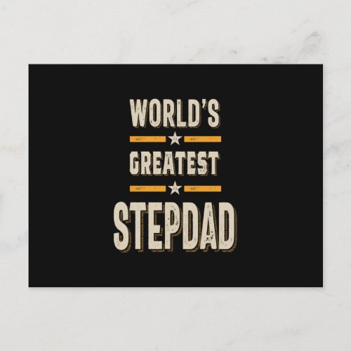 Worlds Greatest Step_Dad Funny Stepfather Gift Postcard