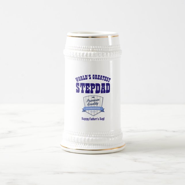 World's Greatest STEPDAD - Fathers Day Gift Beer Stein (Center)