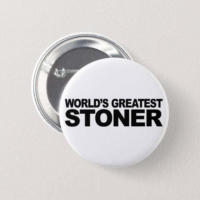 World's Greatest Stoner Pinback Button (Front & Back)