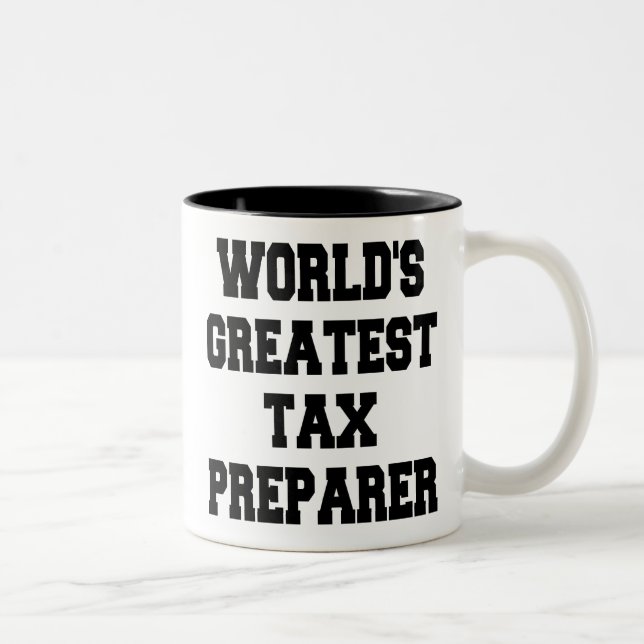 Worlds Greatest Tax Preparer Two-Tone Coffee Mug (Right)