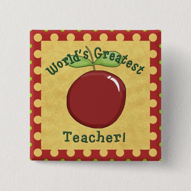 World's Greatest Teacher Button (Front)