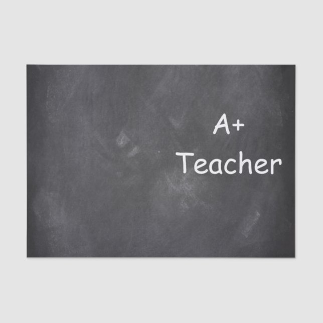World's Greatest Teacher Chalkboard Design Gift Tissue Paper (Front)
