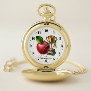 World's greatest Teacher customizable Pocket Watch