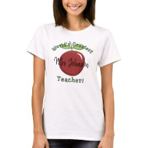World's Greatest Teacher Cute Apple with Name